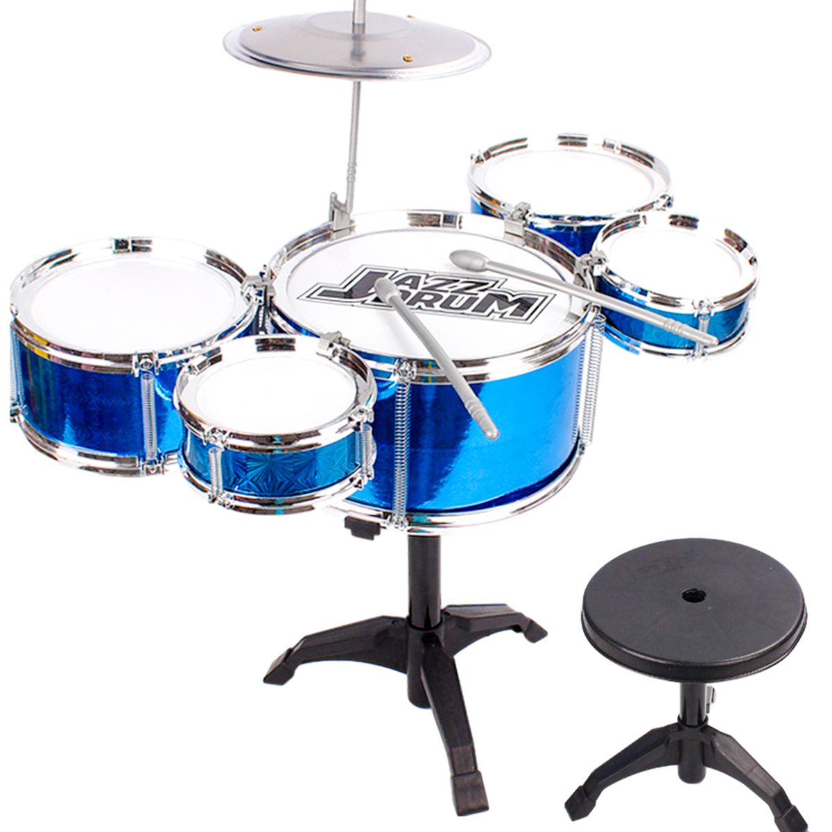 Toddler Drum Set Kid Rock Jazz Drum Kit Musical Instrument Toy Gift